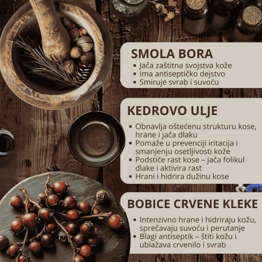 KEDROV gusti šampon-koncentrat za kosu i telo na bazi kedrovog ulja 300ml - Image 2