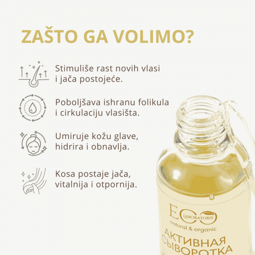 Serum za aktivaciju rasta i oporavak gustine kose Biotin Proteini Pantenol 30 ml - Image 4