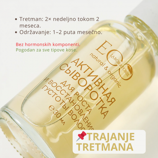 Serum za aktivaciju rasta i oporavak gustine kose Biotin Proteini Pantenol 30 ml - Image 2