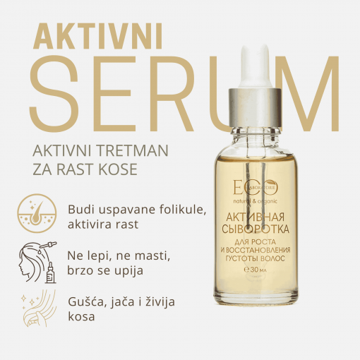 Serum za aktivaciju rasta i oporavak gustine kose Biotin Proteini Pantenol