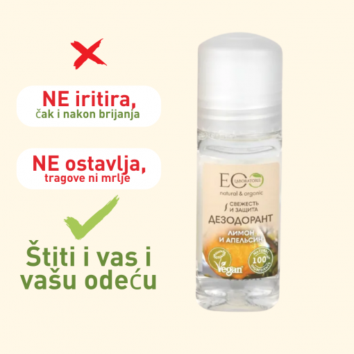 EO LABORATORIE 100% Natural dezodorans za telo LIMUN I NARANDŽA 50 ml - Image 3