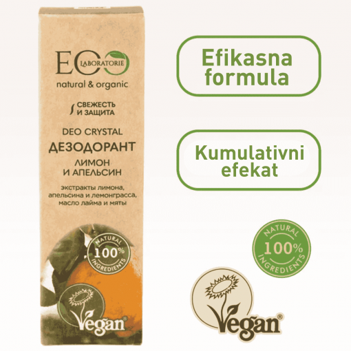 EO LABORATORIE 100% Natural dezodorans za telo LIMUN I NARANDŽA 50 ml - Image 6