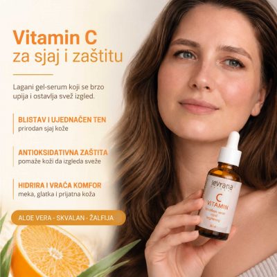LEVRANA aktivni serum za lice VITAMIN C 30 ml