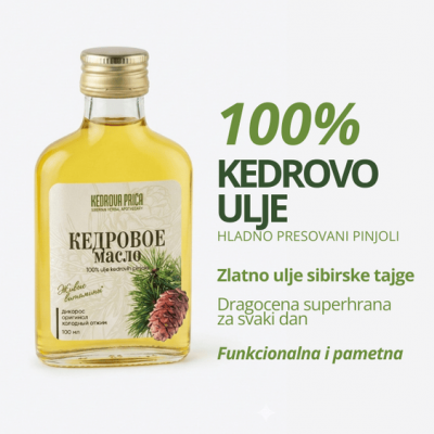 KP Hladno ceđeno kedrovo ulje Wild grown 100 ml