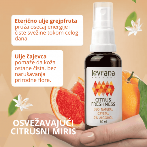 LEVRANA dezodorans CITRUSNA SVEŽINA 50 ml - Image 2