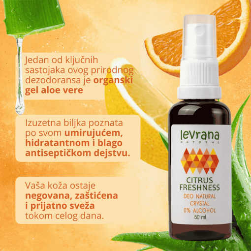 LEVRANA dezodorans CITRUSNA SVEŽINA 50 ml - Image 5