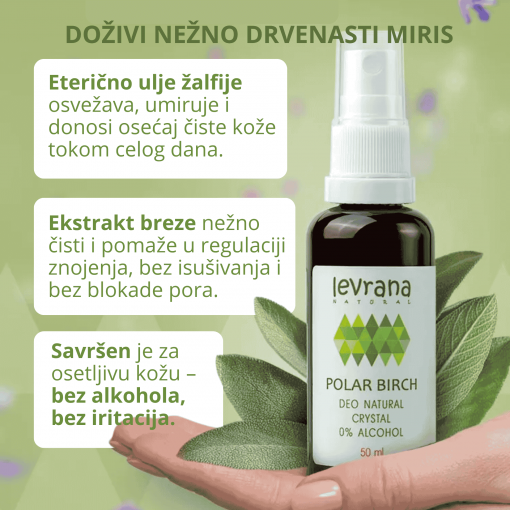 LEVRANA dezodorans POLARNA BREZA 50 ml - Image 2