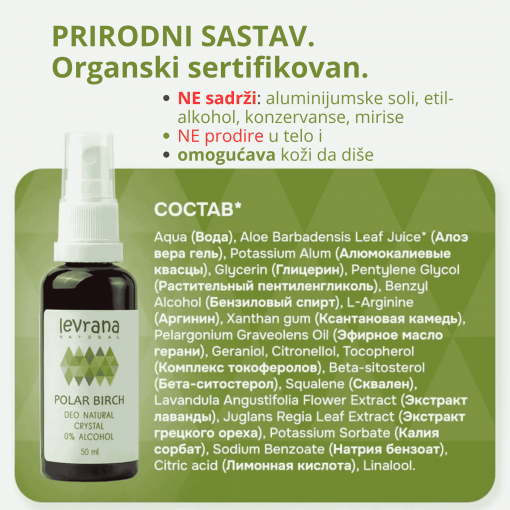 LEVRANA dezodorans POLARNA BREZA 50 ml - Image 10