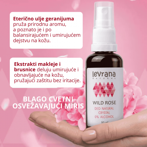 LEVRANA dezodorans DIVLJA RUŽA 50 ml - Image 2