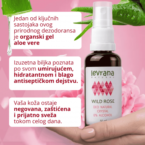 LEVRANA dezodorans DIVLJA RUŽA 50 ml - Image 5