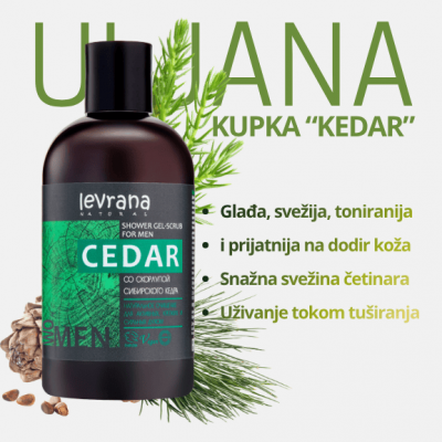 Uljana kupka za tuširanje za hidrataciju i svežinu Kedar, kleka i eukaliptus 300 ml