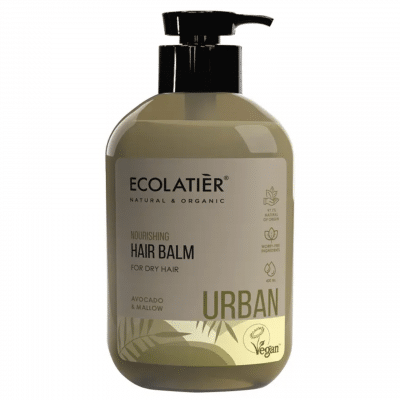 ECOLATIER Hranljivi balzam za suvu kosu AVOKADO I CRNI SLEZ 400 ml
