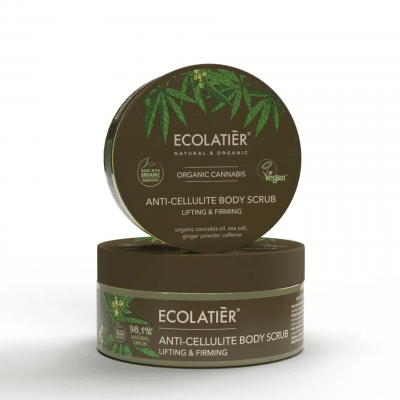 ECOLATIER Anticelulitni piling za telo ELASTIČNOST I RELAKSACIJA organic cannabis 300 g