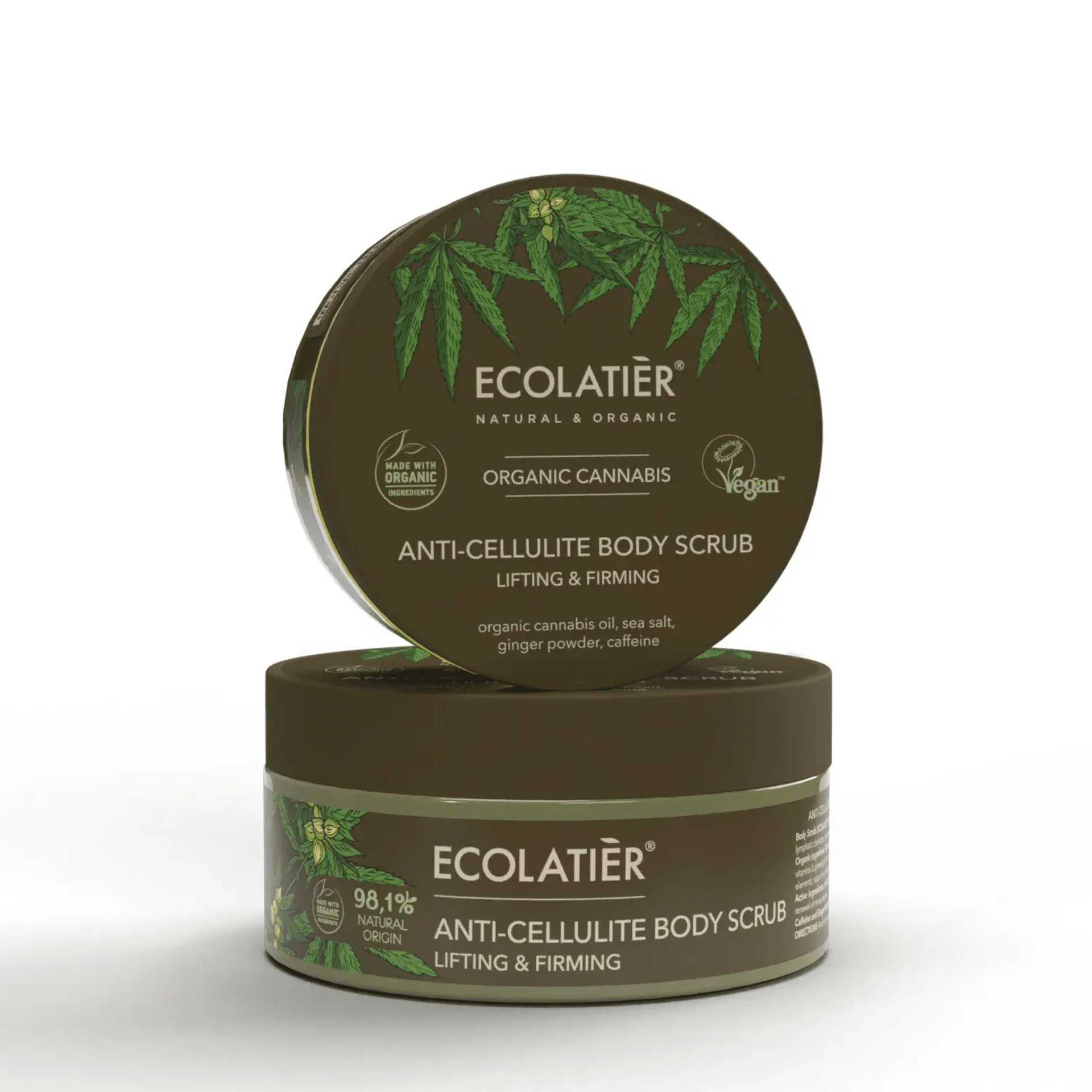 ECOLATIER Anticelulitni piling za telo ELASTIČNOST I RELAKSACIJA organic cannabis 300 g