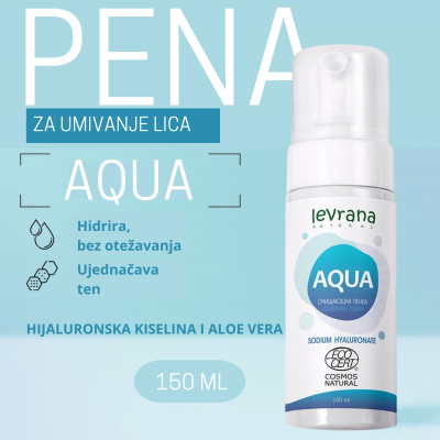 LEVRANA pena za umivanje lica AQUA sa hijaluronskom kiselinom 150 ml