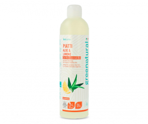 GREENATURAL Gel za pranje posuđa na bazi etarskih ulja "Aloe vera i limun" 500 ml