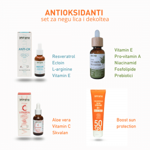 Set: Antioksidanti + SPF = BOOST sun protection (4 proizvoda)