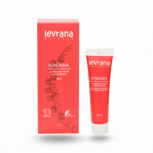 LEVRANA anti-age krema za predeo oko očiju BRUSNICA 15 ml