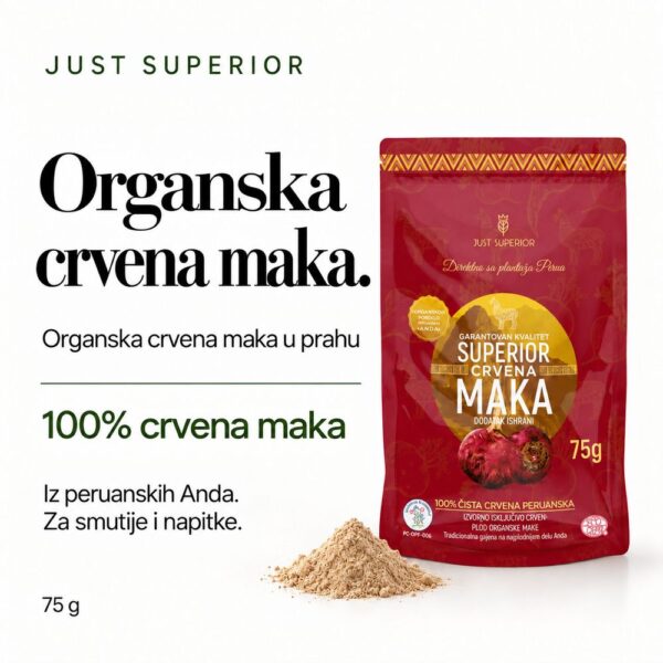 JUST SUPERIOR Organska Crvena Maka 75g