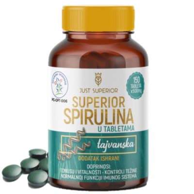 JUST SUPERIOR Spirulina tablete Organska tajvanska spirulina u tabletama