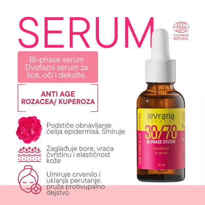 Dvofazni serum za lice 30/70 sa uljem damask ruže i nočurka