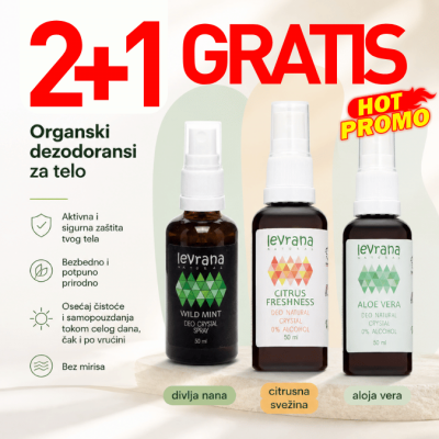2+1 GRATIS: Trio organskih dezodoransa za svež, čist i siguran pazuh 150 ml