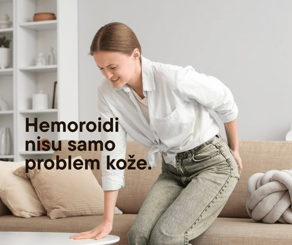 Ilustracija nelagodnosti kod hemoroida – zašto spoljašnja nega nije dovoljna
