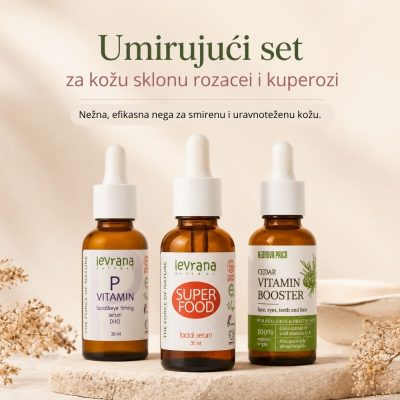 Kedrova priča set prva pomoć za kožu sklonu rozacei i kuperozi 3 kom