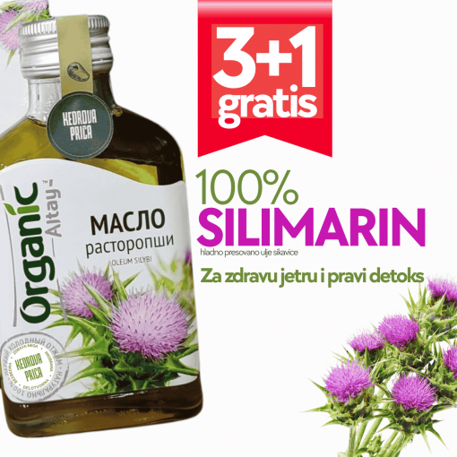 3 + 1 GRATIS KP Hladno ceđeno ulje SILIMARIN (Mlečni čičak, sikavica) 100 ml