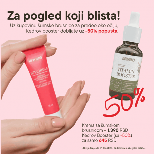 Set za negu očiju krema Šumska brusnica i Kedrov buster sa -50%