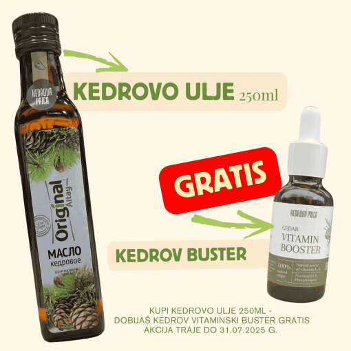 Kedrovo ulje 250ml - Kedrov Vitaminski Buster GRATIS