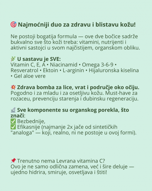 Set za blistavu, svežu i zategnutu kožu lica 60 ml - Image 2