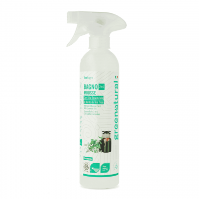 GREENATURAL Prirodni 2u1 čistač za kupatilo menta i čajno drvo 500 ml