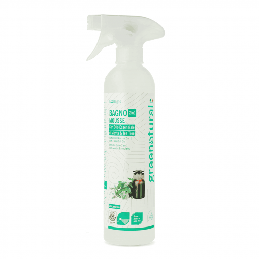 GREENATURAL Prirodni 2u1 čistač za kupatilo menta i čajno drvo 500 ml