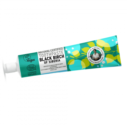 BABUŠKA AGAFIJA Pasta za bele zube, zdrave desni Crna breza Sibira 85 ml - Image 2