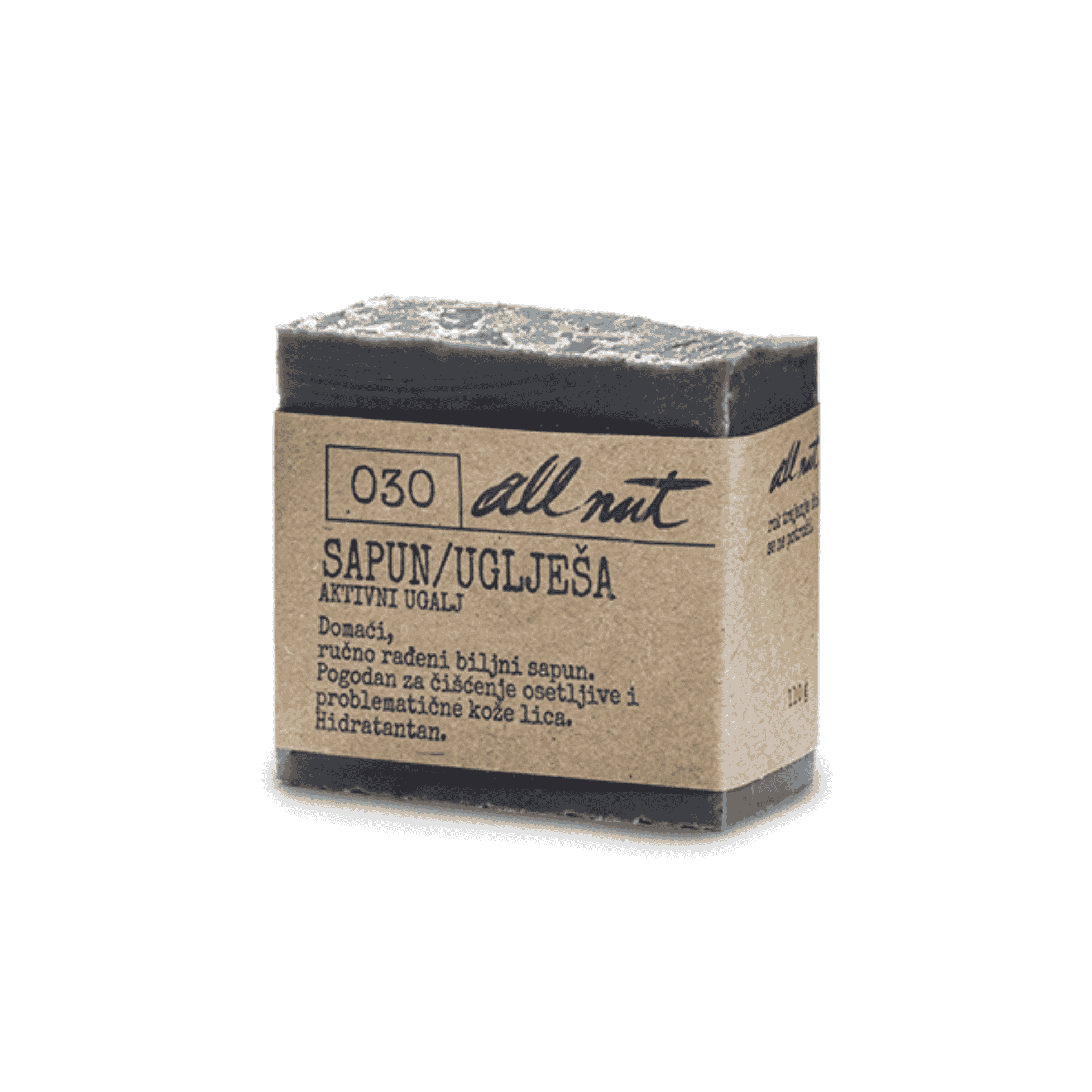 ALL NUT Sapun Uglješa sa aktivnim ugljem kokosa 110 g