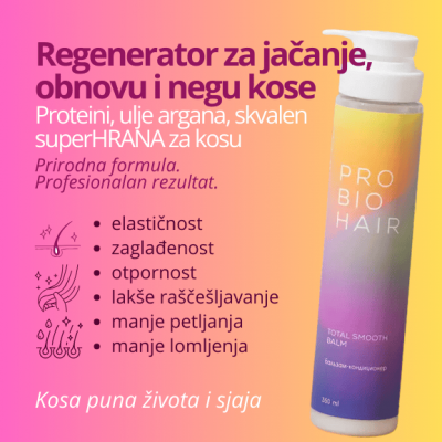 PRO BIO HAIR SuperHrana regenerator za jačanje, obnavljanje i negu 350 ml