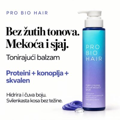 PRO BIO HAIR tonirajući balzam za zaštitu boje i hidrataciju 350 ml