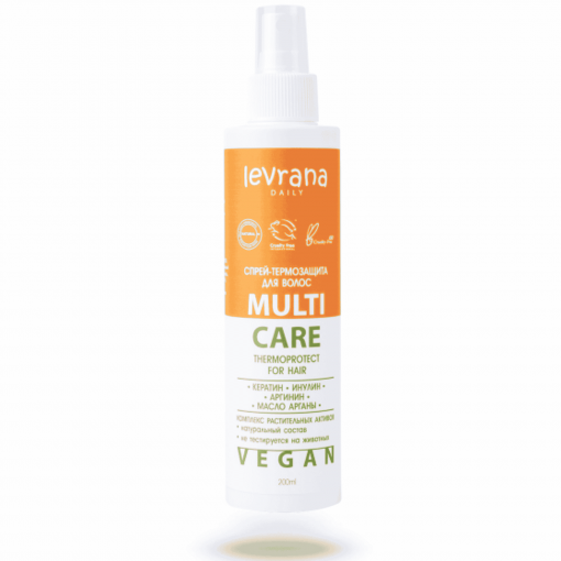 Levrana sprej–balzam termozaštita za kosu Arganovo ulje, keratin, unulin 200 ml