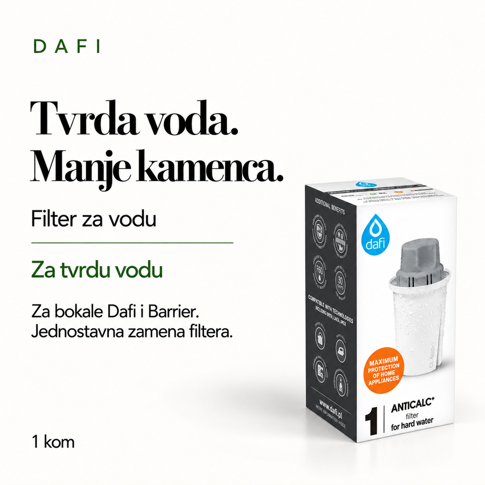 Univerzalni filter kartridž za bokale Dafi i Barrier 1 kom Tvrda voda