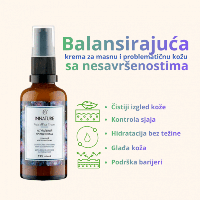 INNATURE Krema za masnu kožu lica — prebiotici i kiseline