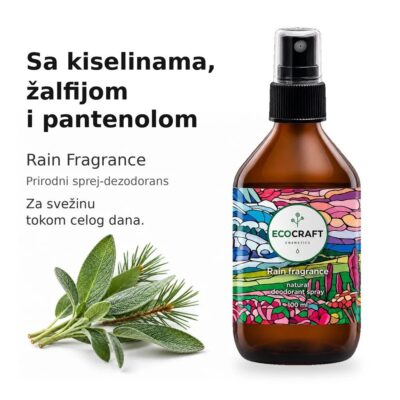 ECOCRAFT Dezodorans Rain Fragrance sa kiselinama 100 ml
