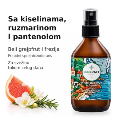 ECOCRAFT Dezodorans sa kiselinama Beli grejpfrut 100 ml