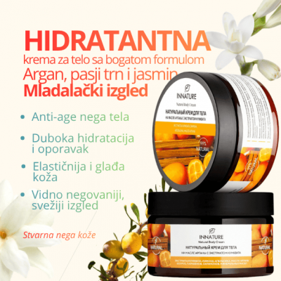 INNATURE Anti-age krema za telo — argan, pasji trn i jasmin
