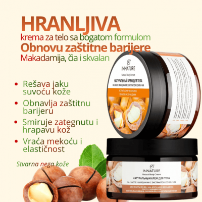 INNATURE Krema za obnovu barijere kože tela — makadamija, čia i skvalan