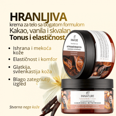 INNATURE Hranljiva krema za telo — kakao, vanila