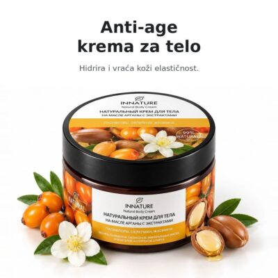 INNATURE Anti-age krema za telo argan, pasji trn i jasmin 250 ml