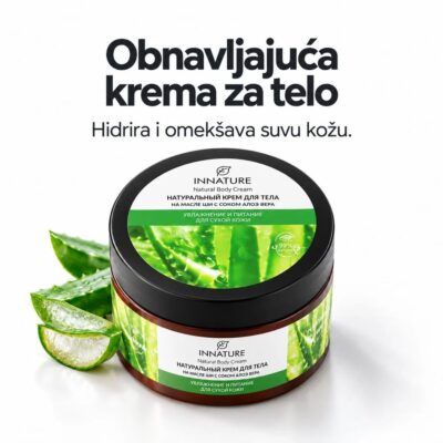 INNATURE Obnavljajuća krema za telo aloe vera i ši puter 250 ml