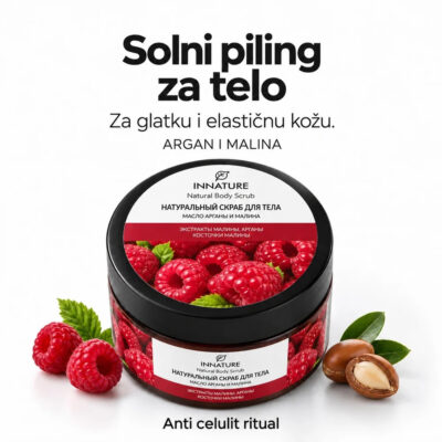 INNATURE Solni piling argan i malina Tonus i obnova 250 ml