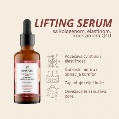 Lifting serum za lice za čvršću, glađu i hidriranu kožu Q10 i kolagen 50 ml
